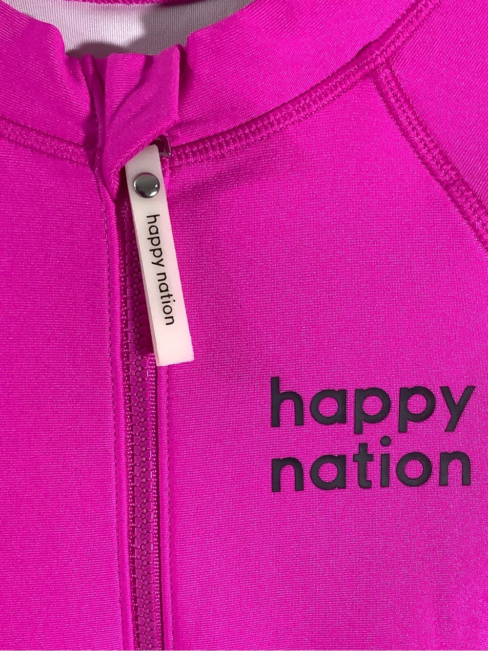 Happy Nation Simsuit Fir Tweens Long-Sleeve Pink One-Piece Rash Guard - Picture 5 of 7